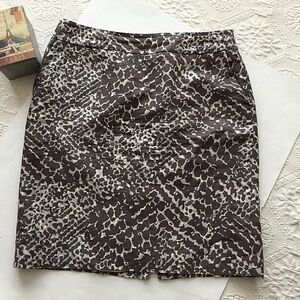 Ann Taylor Loft Leopard Print Lined Skirt-8